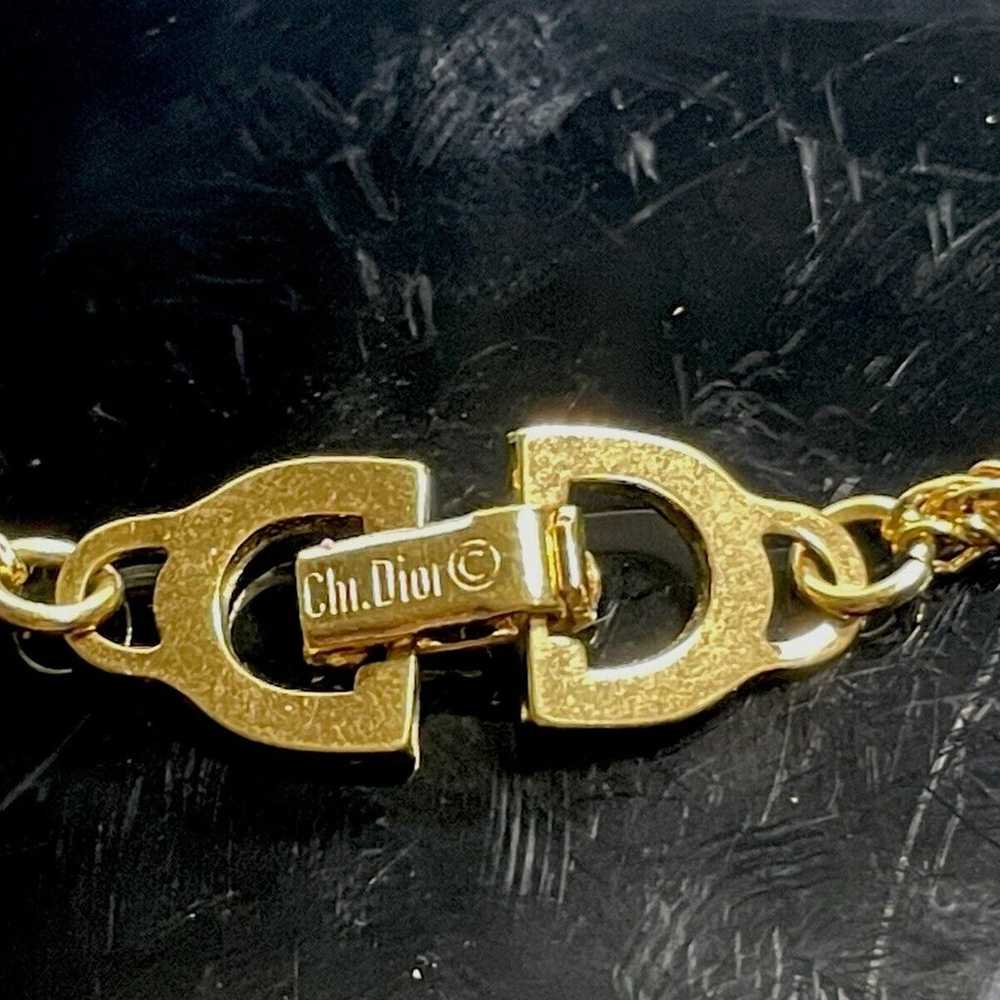 Dior Bracelet Gold Tone Braided 7” - image 1