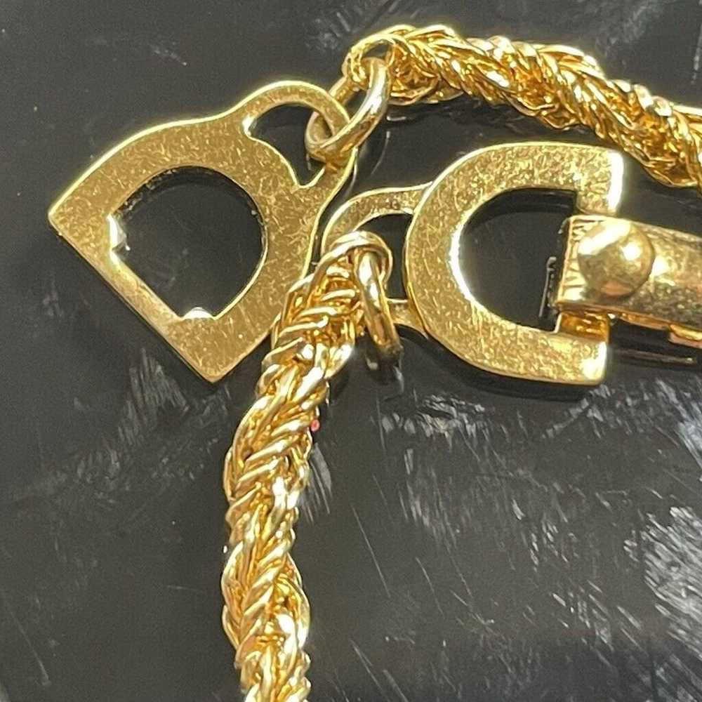 Dior Bracelet Gold Tone Braided 7” - image 6