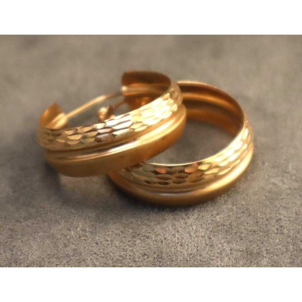 14K Solid Gold Hoop Earrings Marked Co - image 1