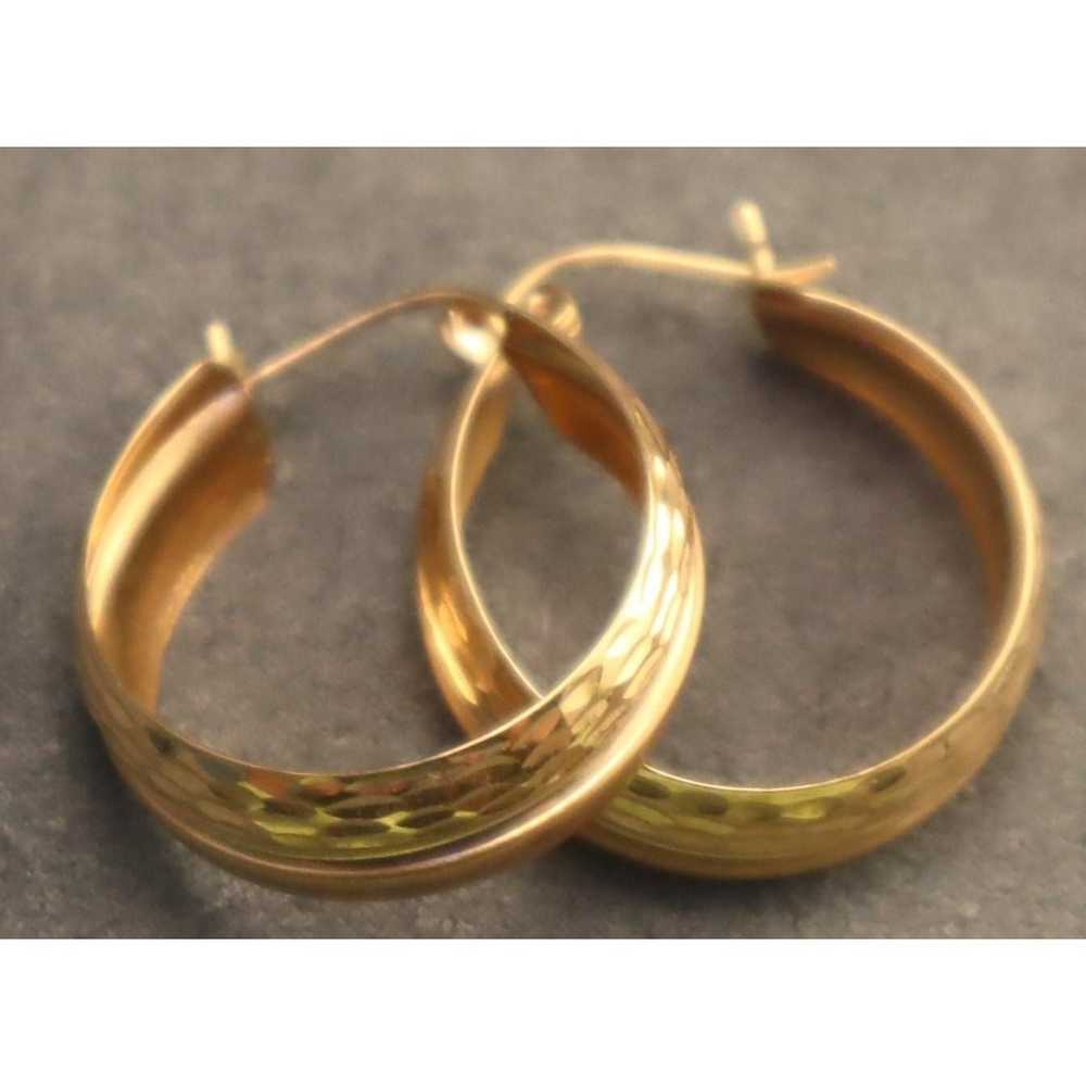 14K Solid Gold Hoop Earrings Marked Co - image 4