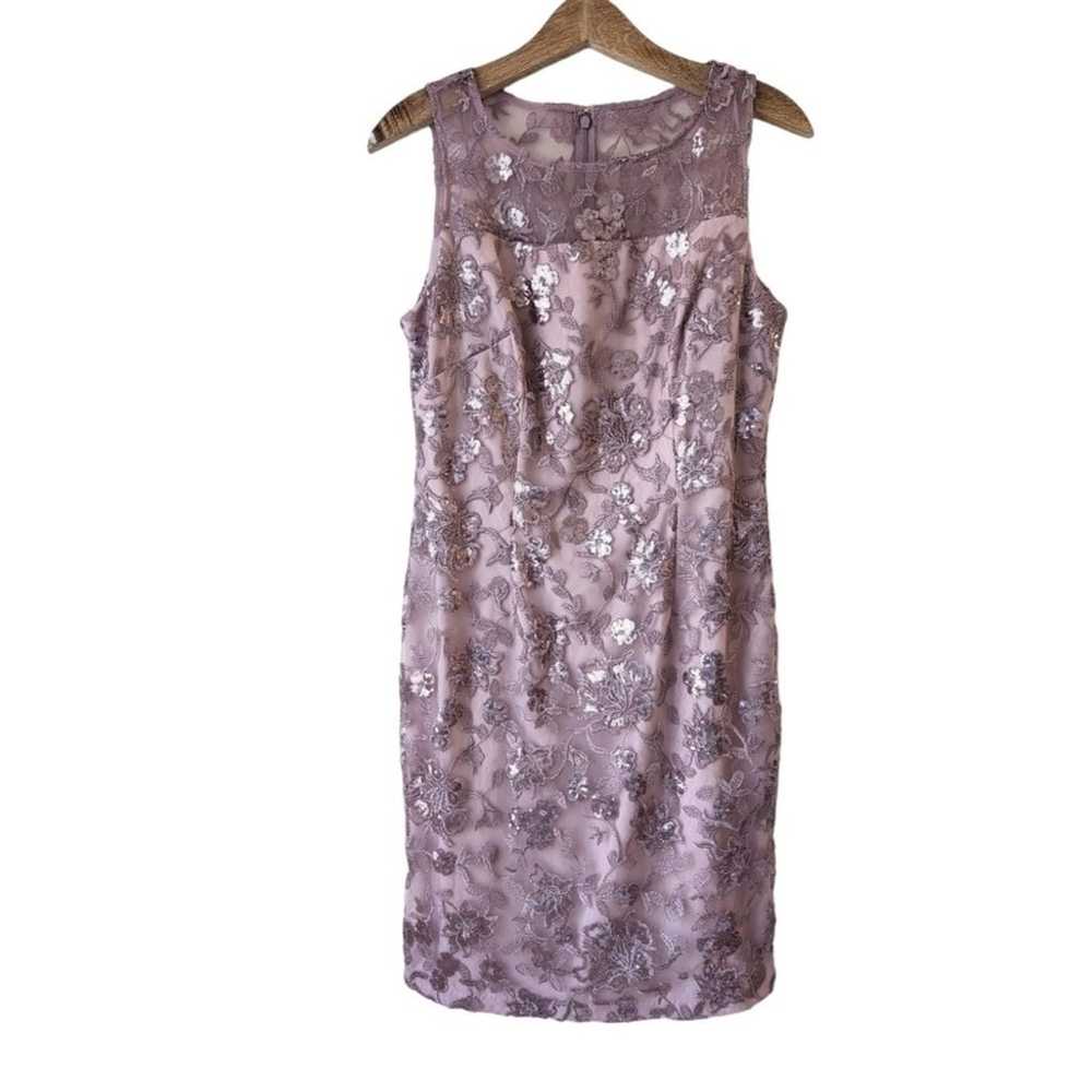 Alex Evenings Sleeveless Sheath Dress Sequins Lac… - image 3