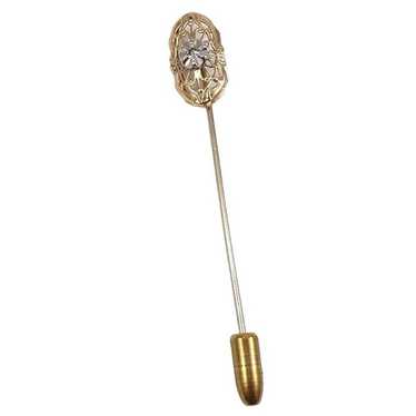 Vintage Solid 14K Yellow Gold Natural Diamond Fil… - image 1