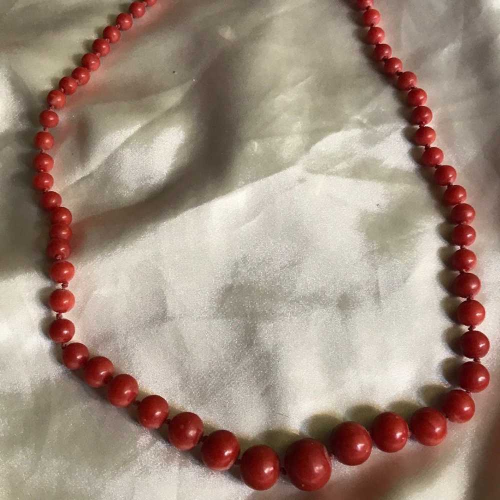 Red coral necklace - image 3