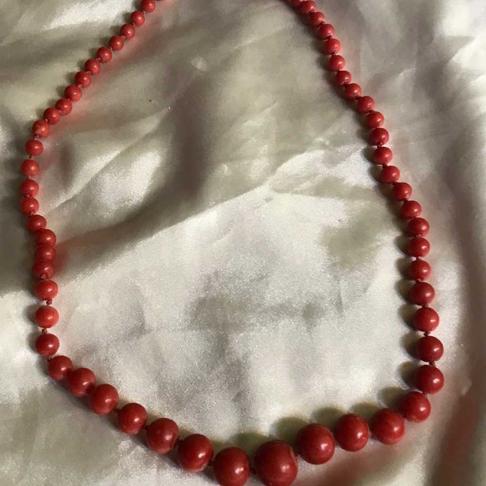 Red coral necklace - image 4