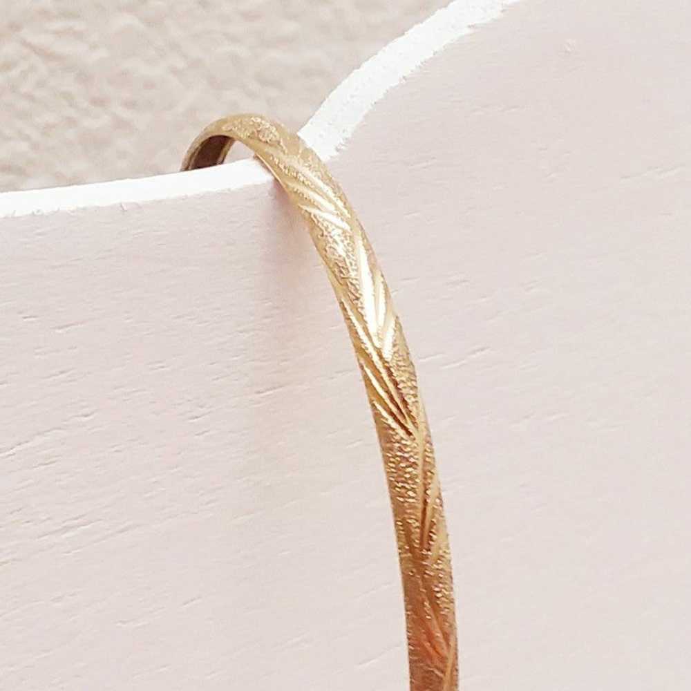 10k Solid Gold Vintage Bangle - image 1