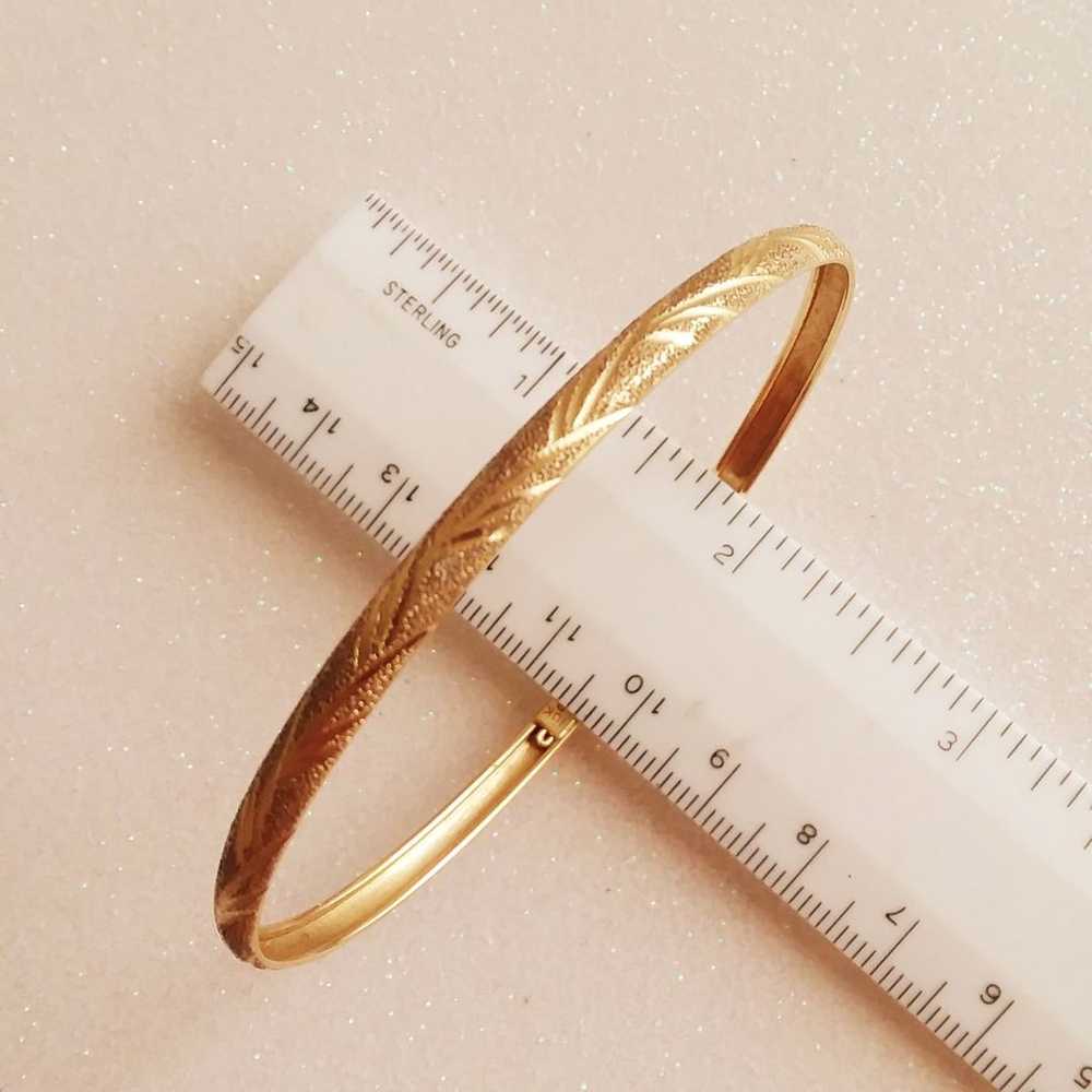 10k Solid Gold Vintage Bangle - image 2