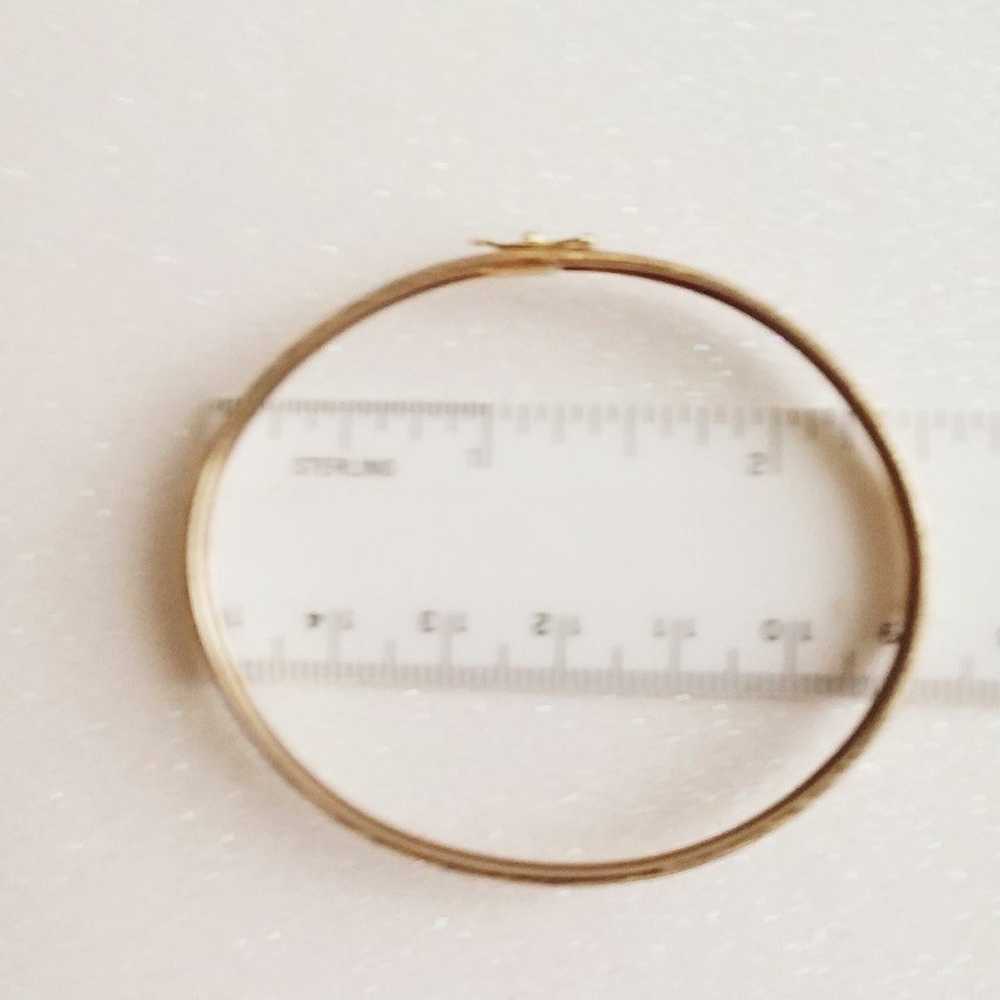 10k Solid Gold Vintage Bangle - image 7