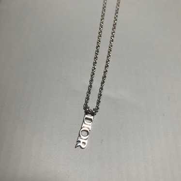 Christian Dior Dior Necklace CD Logo Silver - image 1