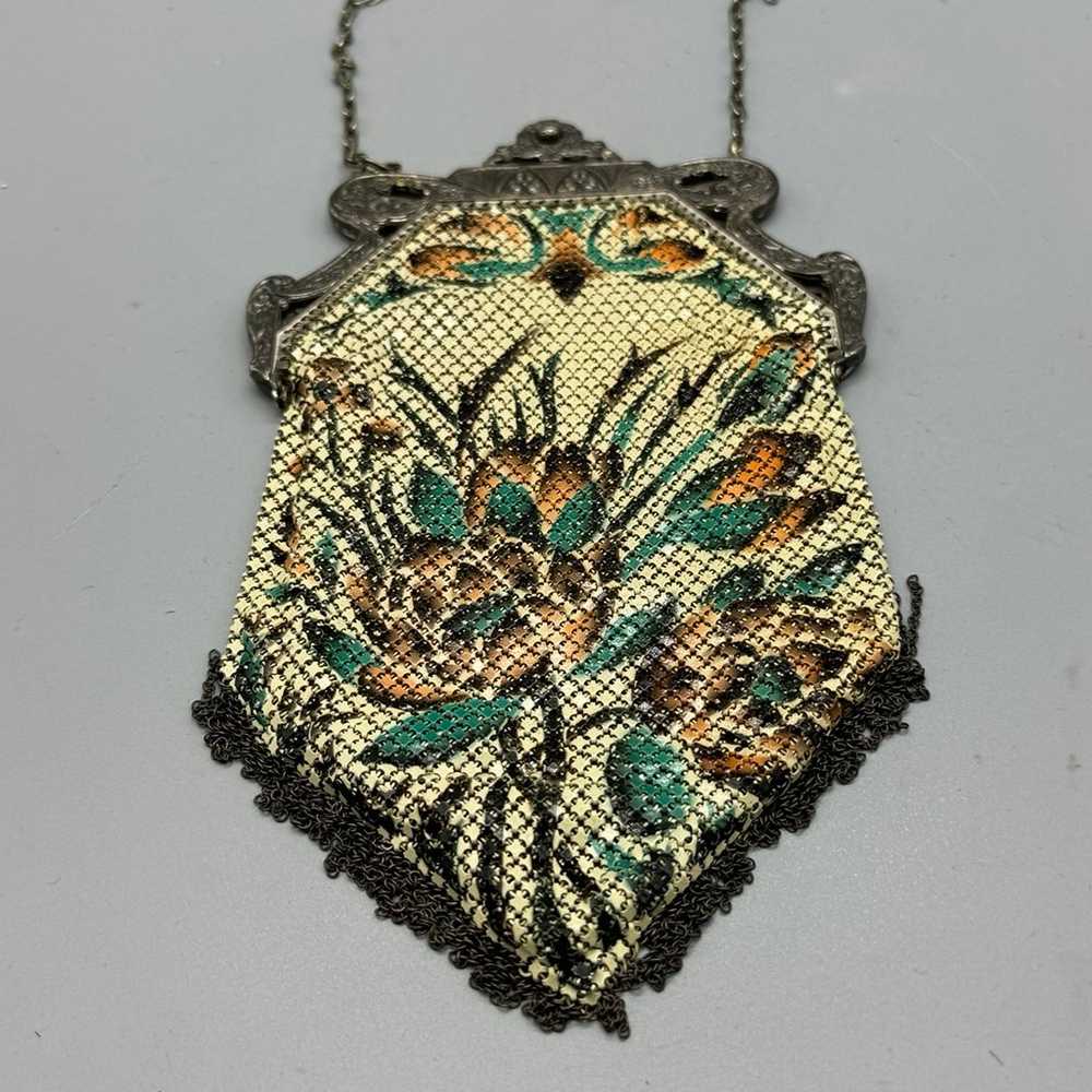 Vintage Early 1920s Art Nouveau Era Enameled Meta… - image 1