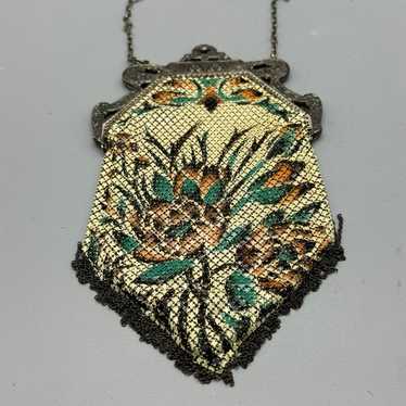 Vintage Early 1920s Art Nouveau Era Enameled Meta… - image 1