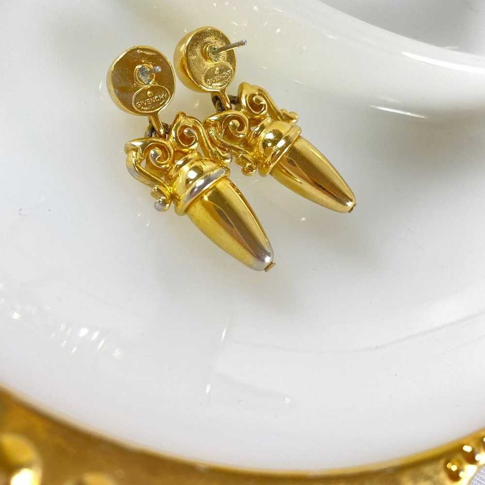 Givenchy Couture Gold & Crystal Dangle Earrings - image 3