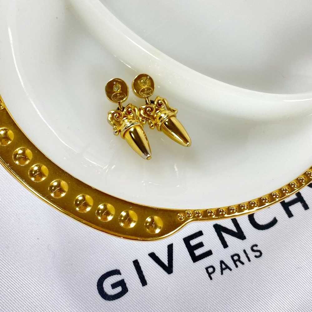 Givenchy Couture Gold & Crystal Dangle Earrings - image 4