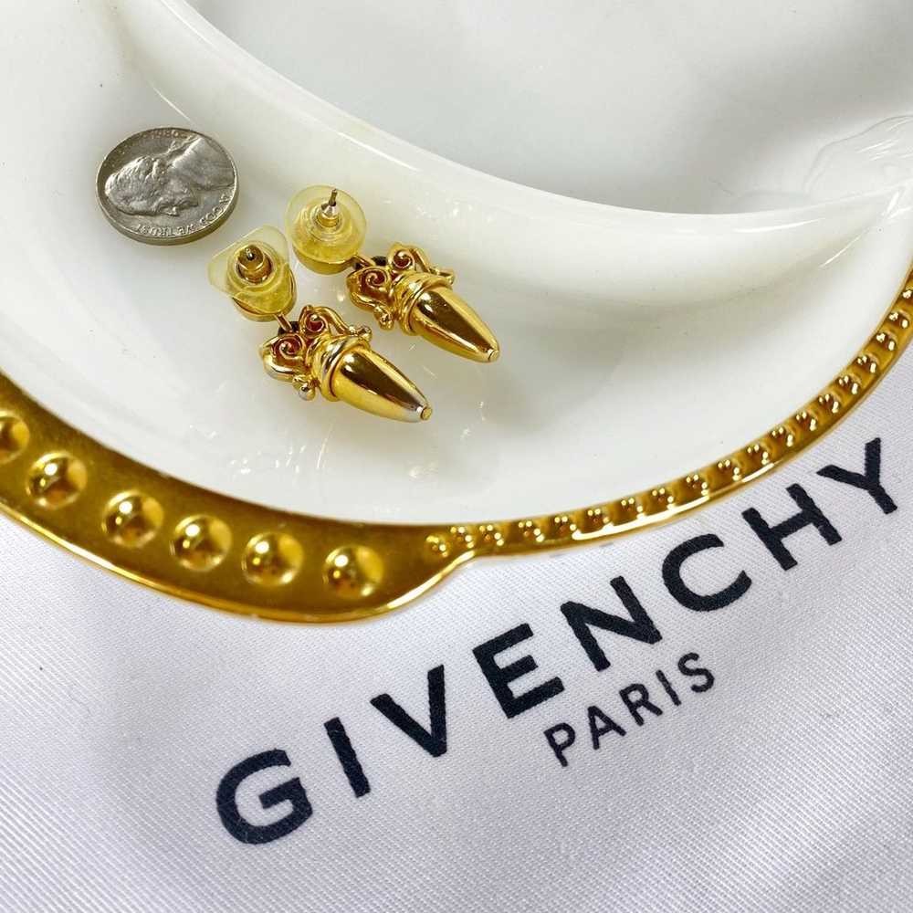 Givenchy Couture Gold & Crystal Dangle Earrings - image 6