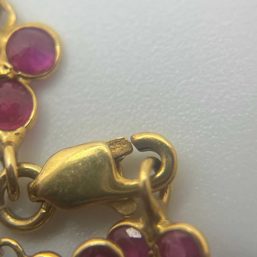 Vintage Gold Ruby Bracelet - image 3