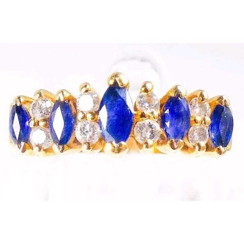 Effy BH 14K Yellow Gold Marquise Cut Sapphire & D… - image 4