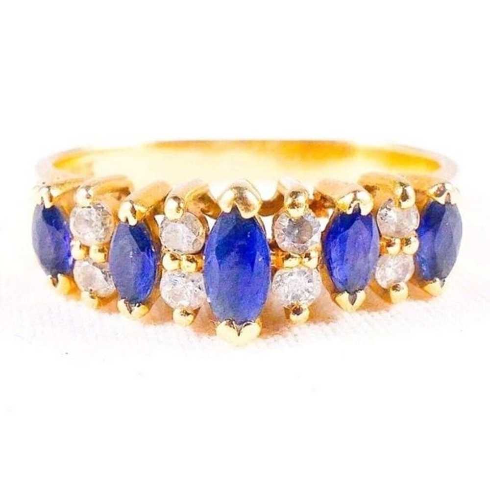 Effy BH 14K Yellow Gold Marquise Cut Sapphire & D… - image 6