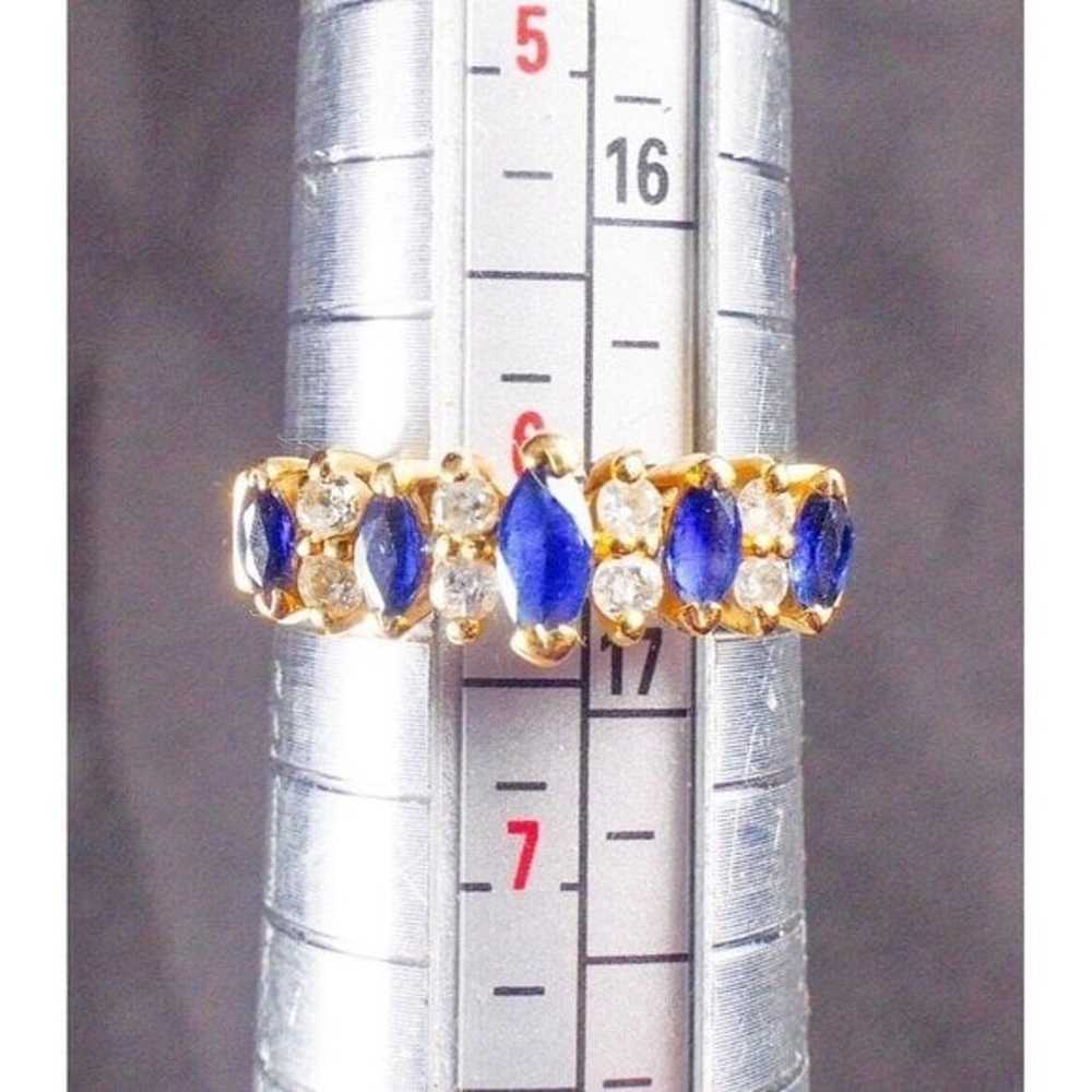 Effy BH 14K Yellow Gold Marquise Cut Sapphire & D… - image 8