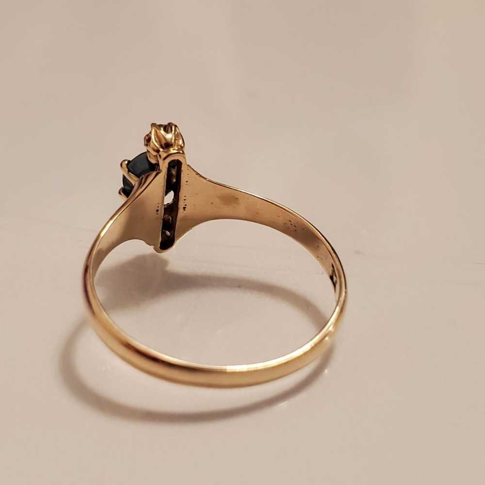 Antique 14K Sapphire Ring - image 10