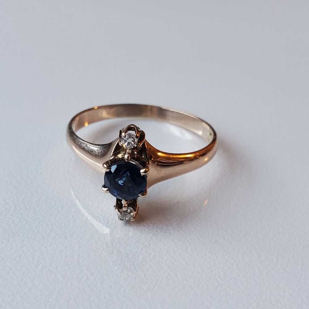 Antique 14K Sapphire Ring - image 6