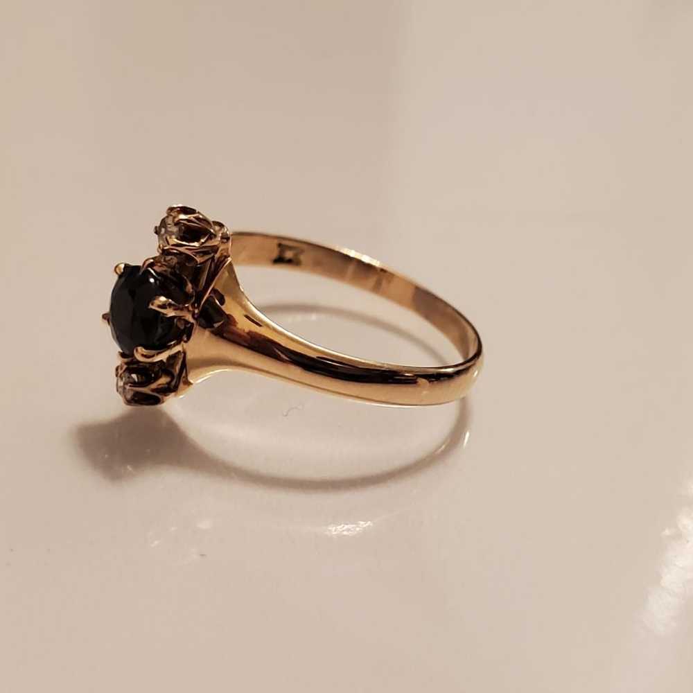 Antique 14K Sapphire Ring - image 9