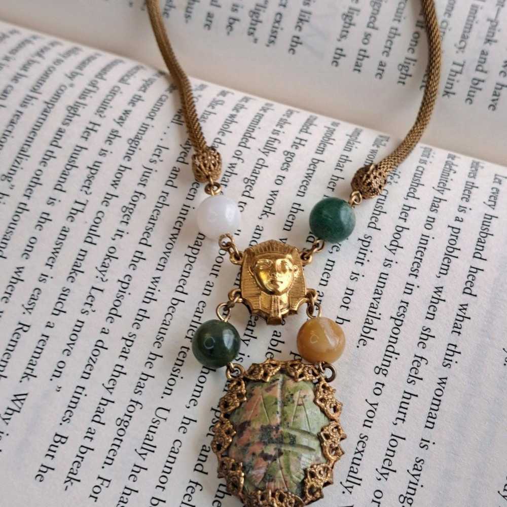 Miriam Haskell Egyptian scarab necklace - image 2