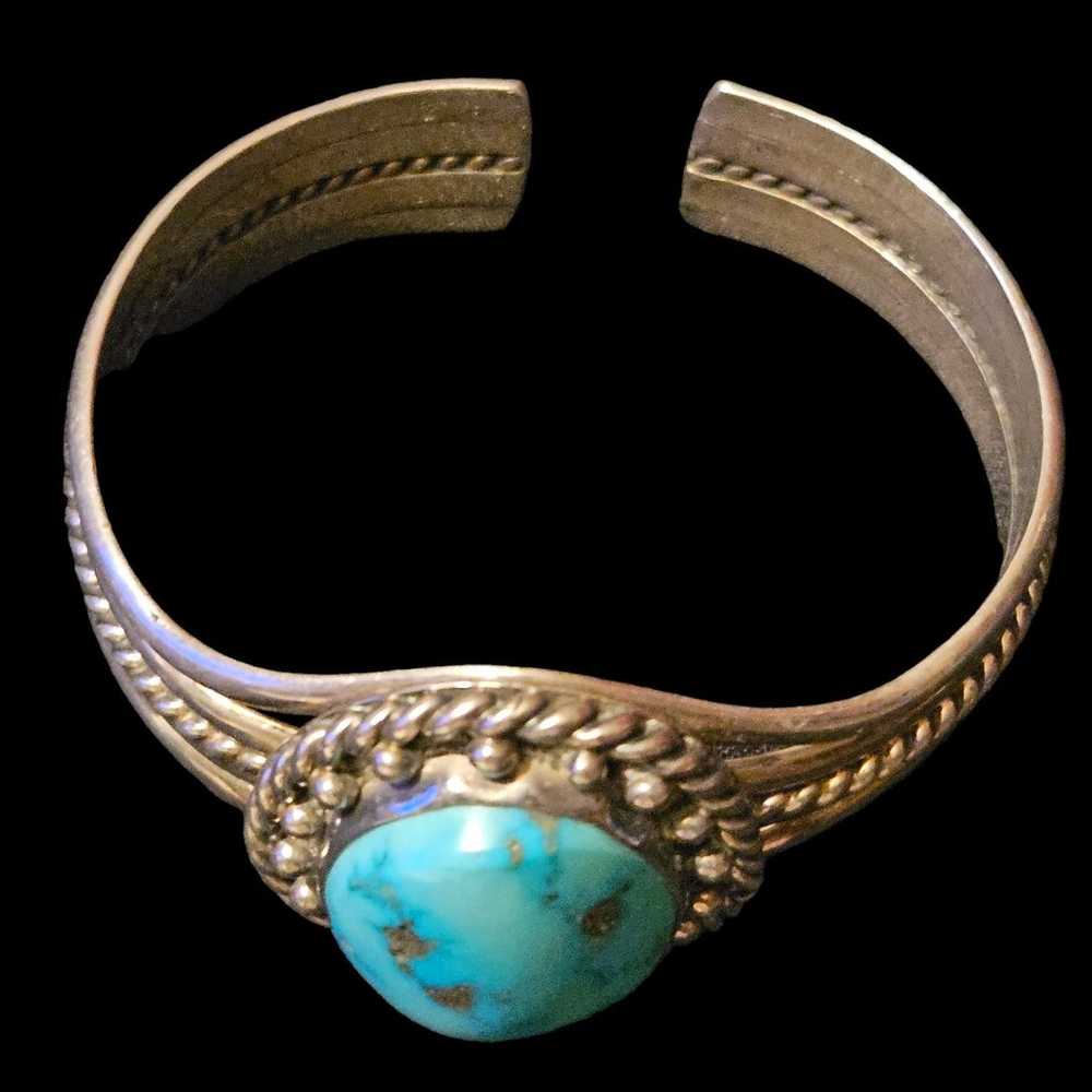 Vintage Turquoise Cuff Bracelet - image 3