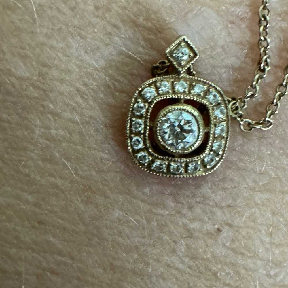 18kt diamond pendant - image 1