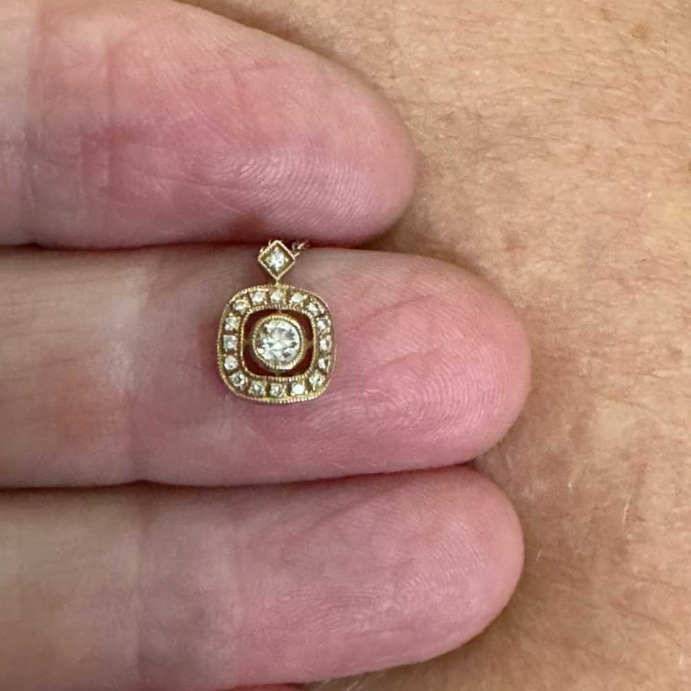 18kt diamond pendant - image 3