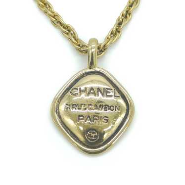 Chanel Vintage Cambon Line Pendant Gold Y04156