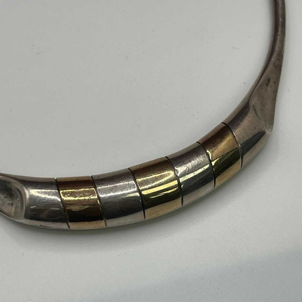 Vintage Minas Two-Tone Sterling Silver 14K Gold C… - image 2