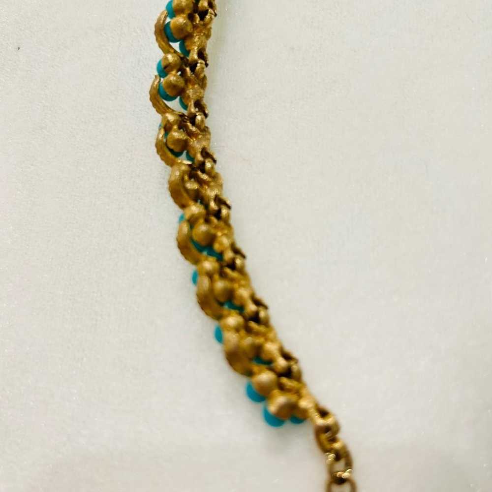 Trifari Vintage Turquoise Choker Necklace 16” - image 11