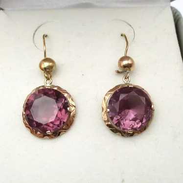 Vintage 10K Yellow Arabic Gold Violet Purple Sapph