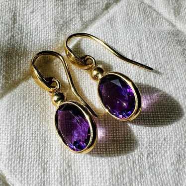 Ross-Simons Vintage 14k Yellow Gold Amethyst Drop 