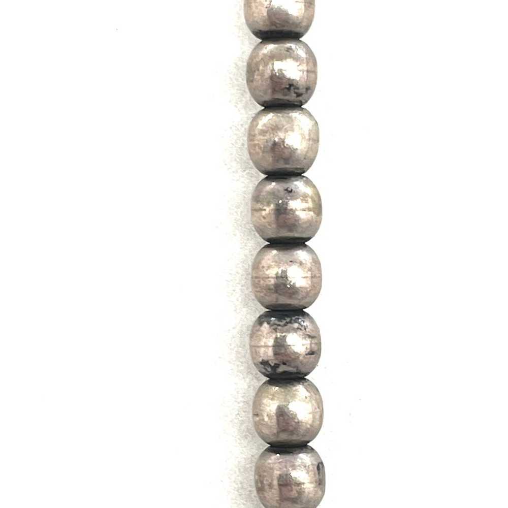 Vintage Sterling Ball Bead Necklace - image 3