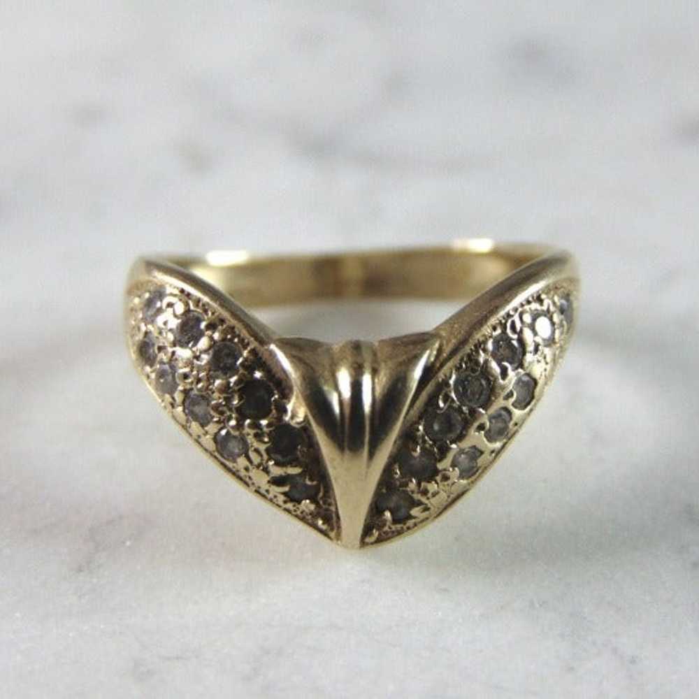 Womens Vintage Estate 14K Yellow Gold CZ Ring 3.6… - image 3