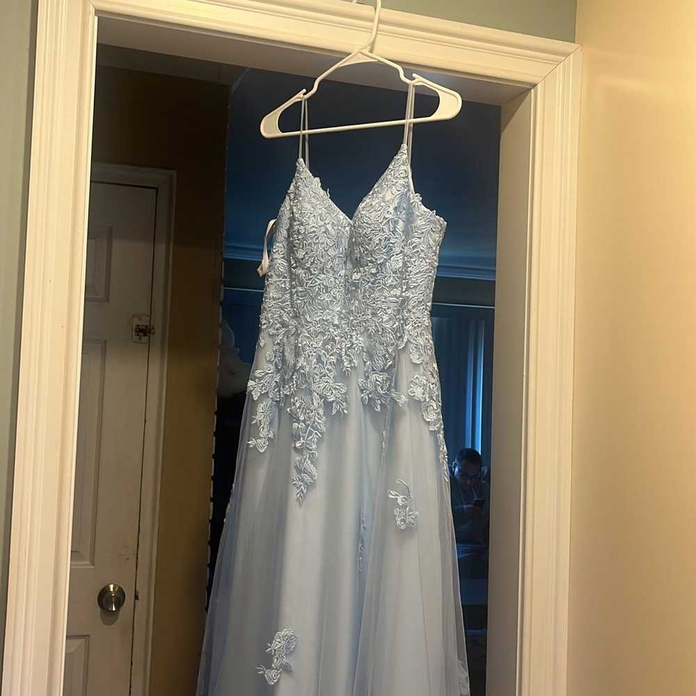 Light blue prom dress size 10 - image 1