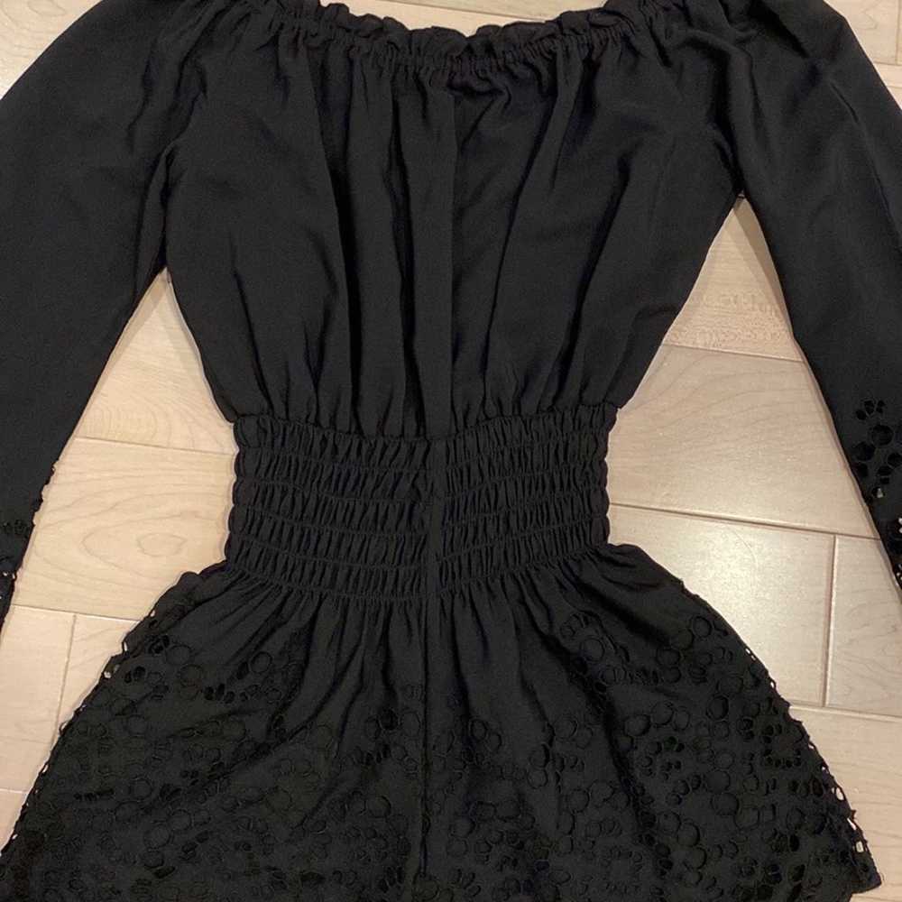 $198 Winston white black lace soft Mia Romper - image 8