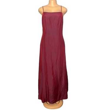 Betsy & Adam Dark Red Vintage Gown - image 1