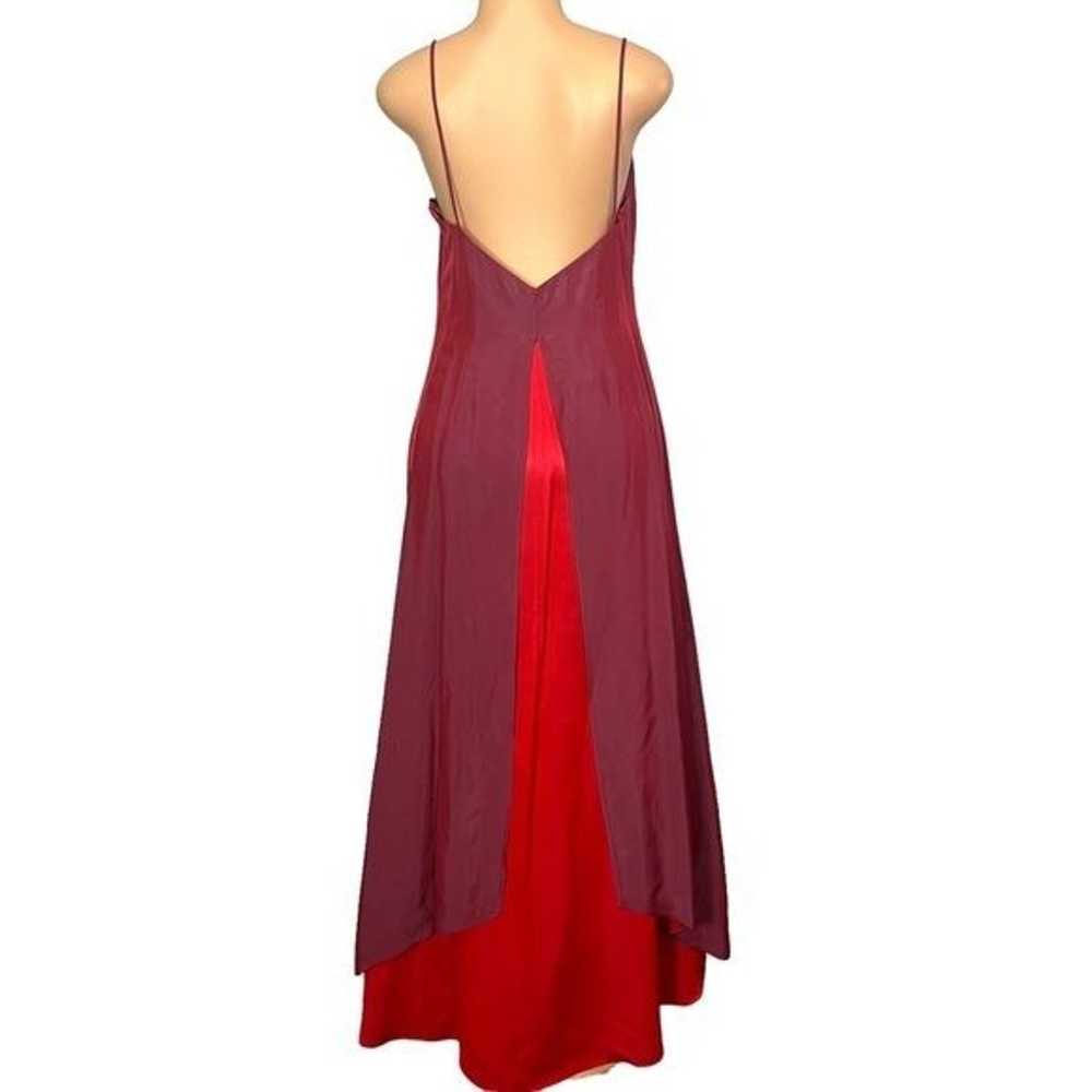 Betsy & Adam Dark Red Vintage Gown - image 3