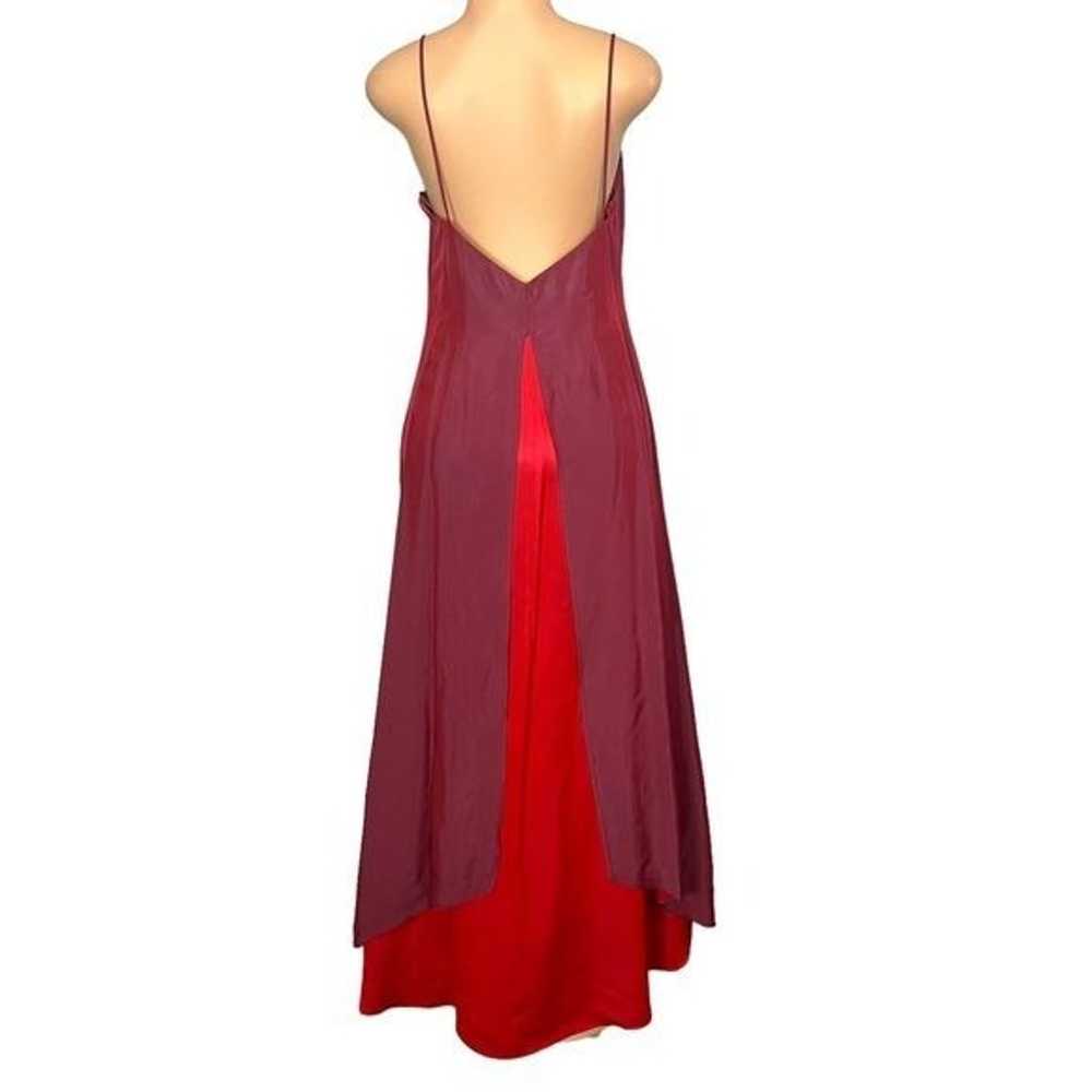 Betsy & Adam Dark Red Vintage Gown - image 6