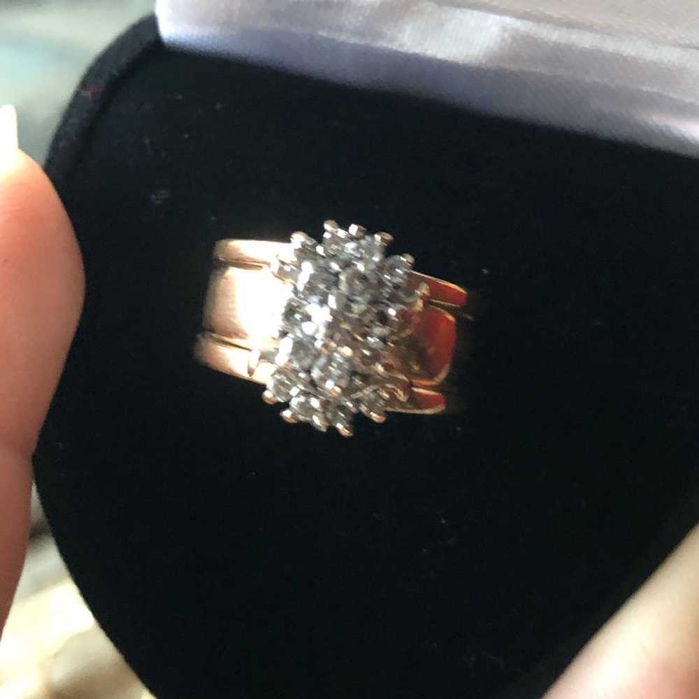 10k Vintage Diamond Ring - image 2