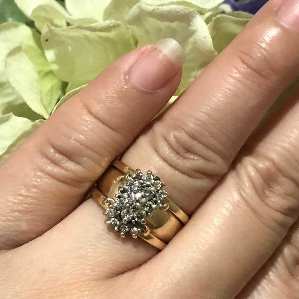 10k Vintage Diamond Ring - image 4