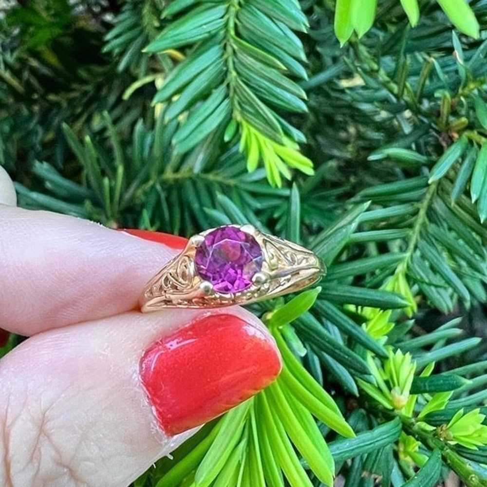 KABANA VINTAGE 14K YELLOW GOLD PINK TOURMALINE RI… - image 10