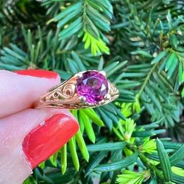 KABANA VINTAGE 14K YELLOW GOLD PINK TOURMALINE RI… - image 1