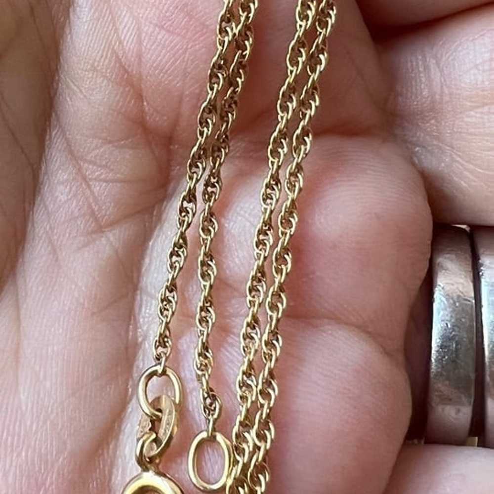 VINTAGE 14K YELLOW GOLD ROPE CHAIN NECKLACE UNISE… - image 10