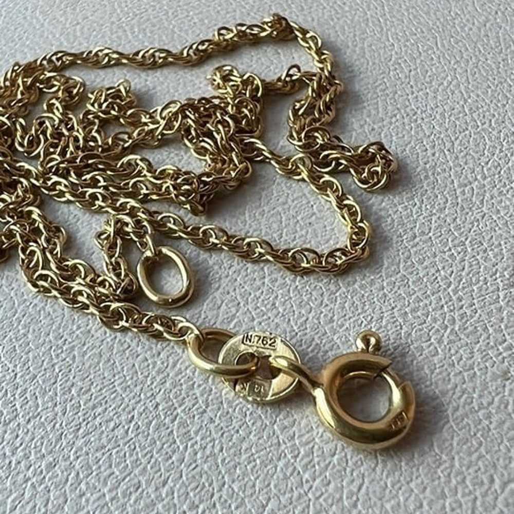 VINTAGE 14K YELLOW GOLD ROPE CHAIN NECKLACE UNISE… - image 11