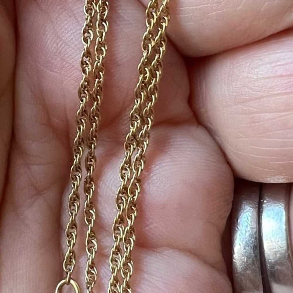 VINTAGE 14K YELLOW GOLD ROPE CHAIN NECKLACE UNISE… - image 5