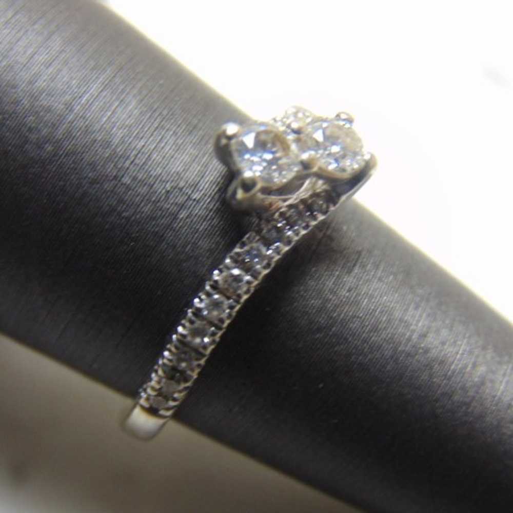 Womens Vintage Estate 14k White Gold Ever Us Diam… - image 2