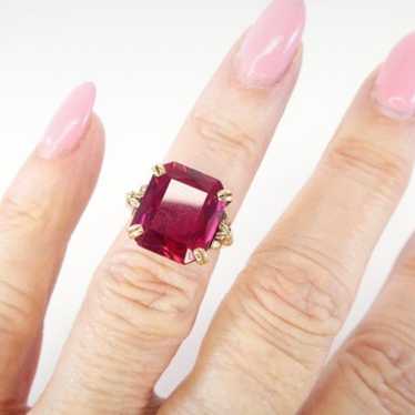 10k a yellow gold vintage Ruby Ring