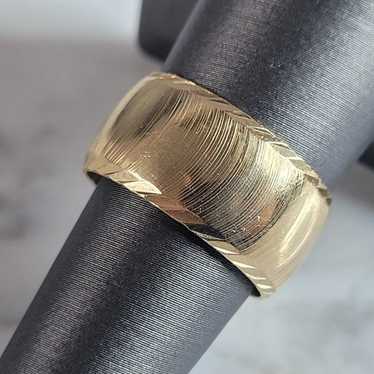 Womens Vintage Estate 14K Yellow Gold Cigar Band … - image 1